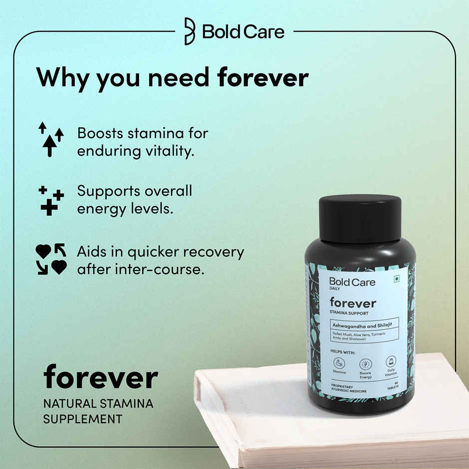 Bold Care Forever - Stamina Booster Supplements for Men - All Natural Ashwagandha & Shilajit