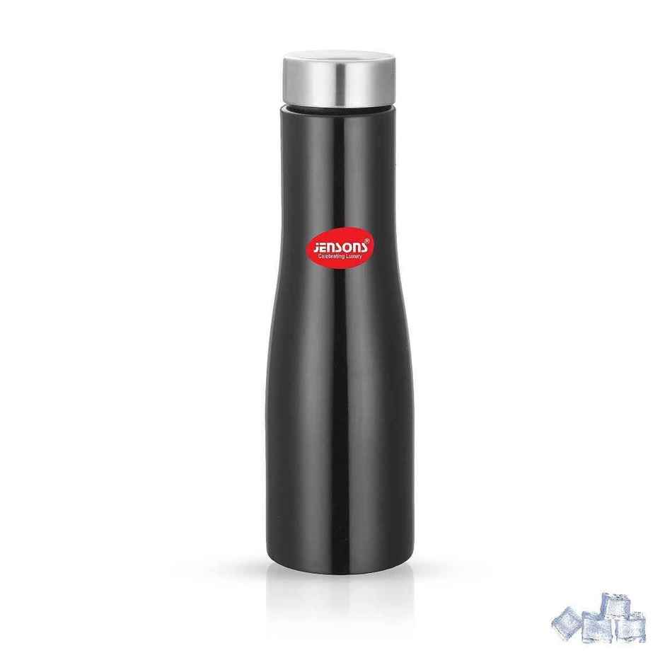 Jensons Stainless Steel Flora Water Bottle 1 Litre | Leak Proof | Black