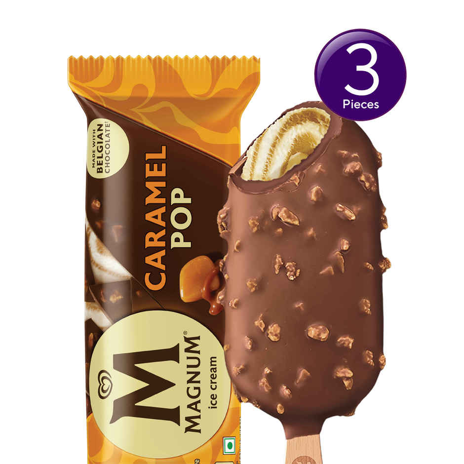 Kwality Wall Magnum Caramel Pop Ice Cream Stick  Combo