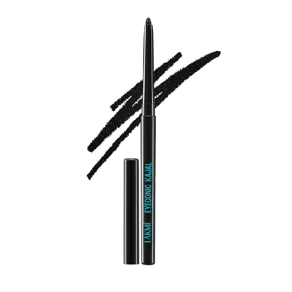 Lakme 9 to 5 Eyeconic Kajal, Waterproof, Smudgeproof, lasts 24 Hrs, Sparkling Black