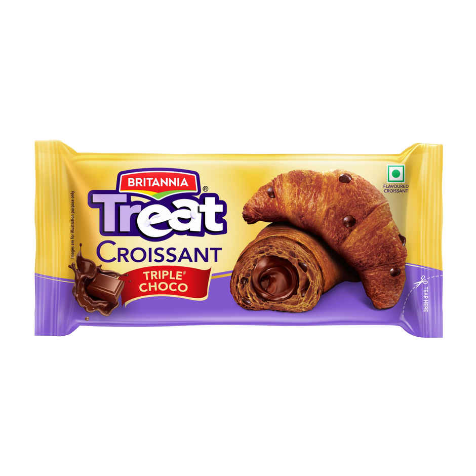 Britannia Treat Croissant Triple Choco | Soft & Indulgent