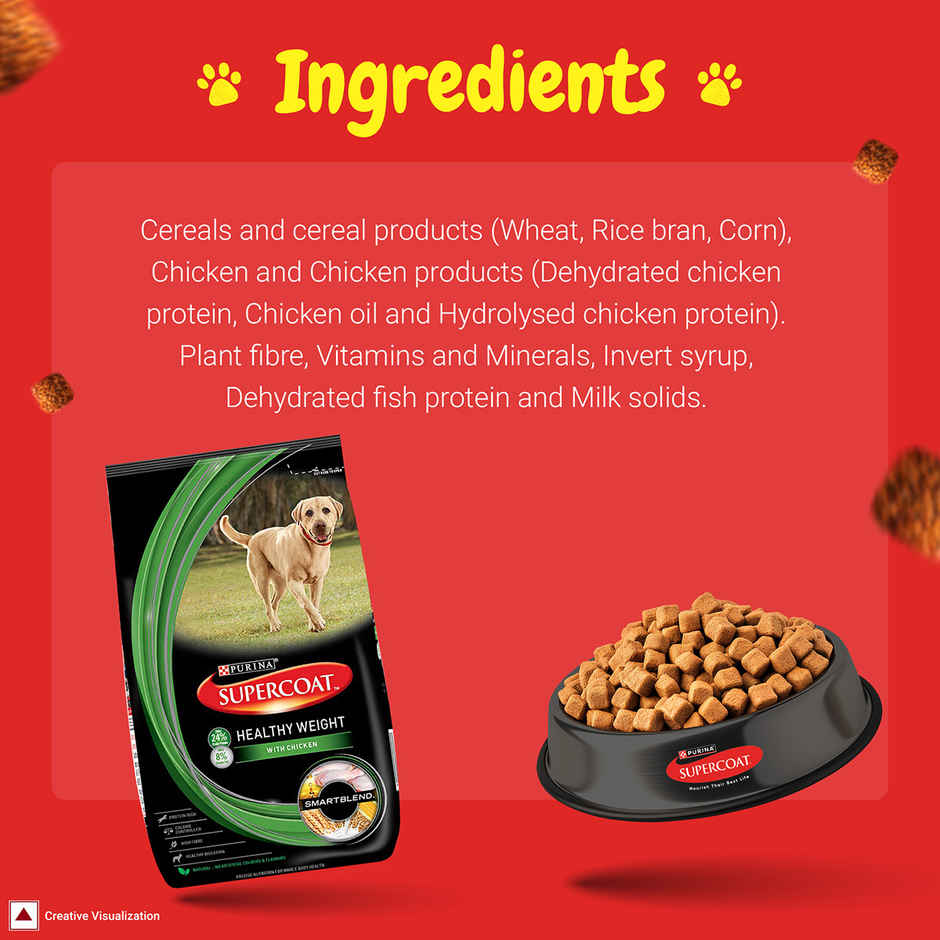 PURINA SUPERCOAT Healthy Weight Dry Dog Food, Bag