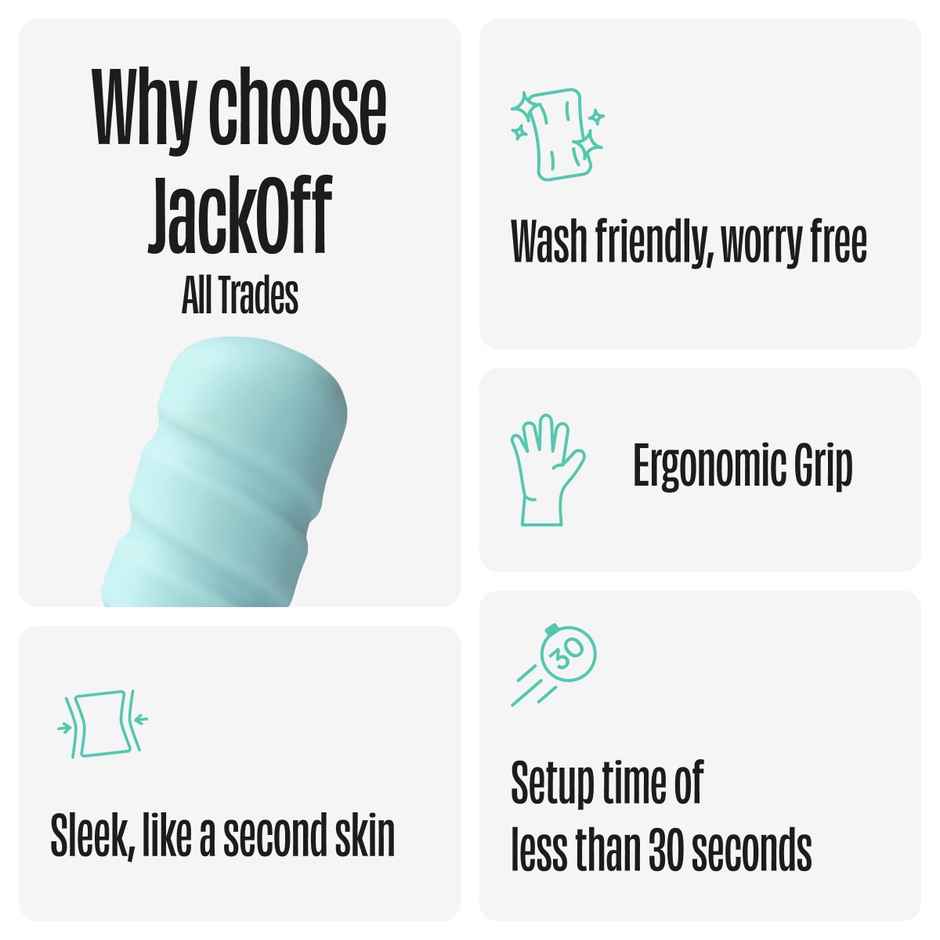 Bold Care Jack of All Trades Personal Stroker for Men | Soft, Ribbed & Textured Design