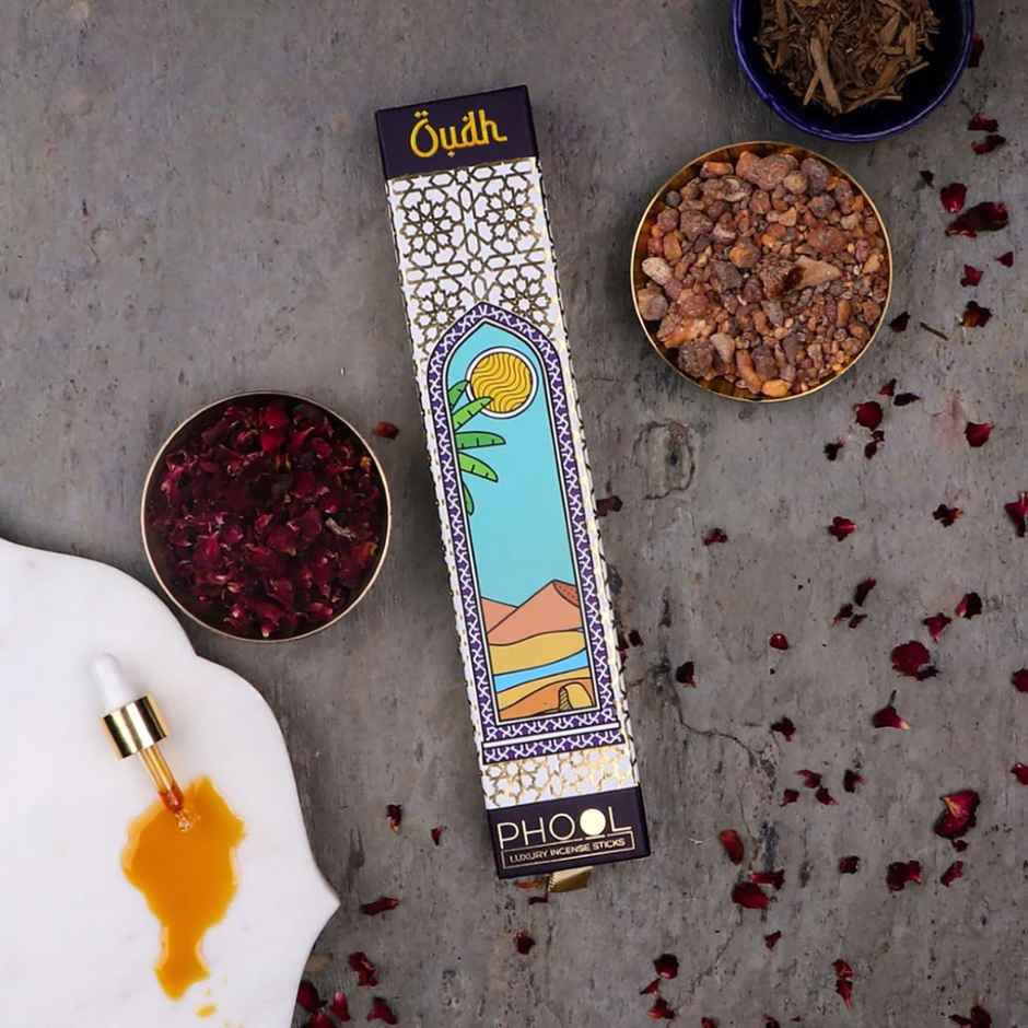 Oudh Agarbatti Natural Certified Incense Sticks | Phool