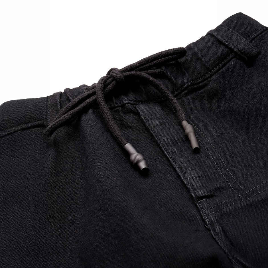 The Indian Garage Co Men's G201 Slim Fit Solid Casual Denim Jogger | Black | 36