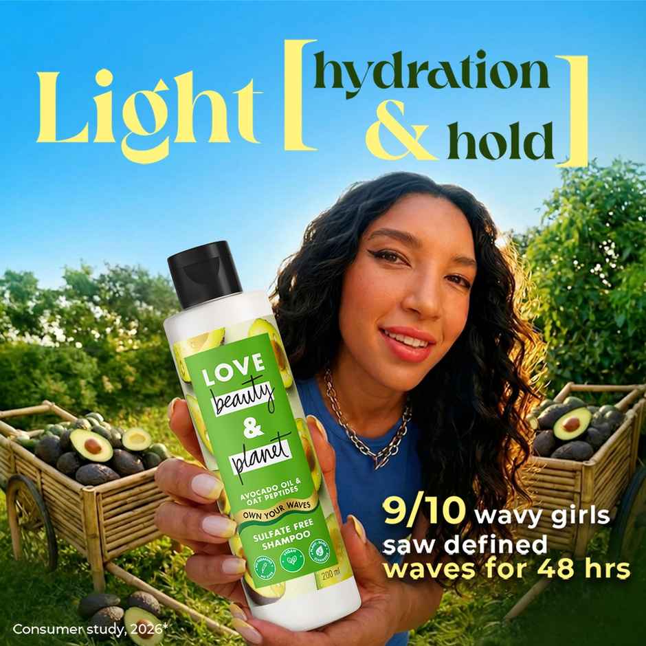 Love Beauty & Planet Avocado Oil & Peptide Shampoo for wavy hair