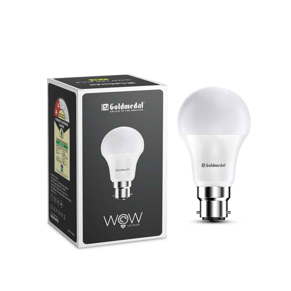Gold Medal WOW 9W B22 Base LED Bulb For Home & Office | 230 Degree Light Coverage | 4kV Surge Protection | High Voltage Protection | Energy Efficient