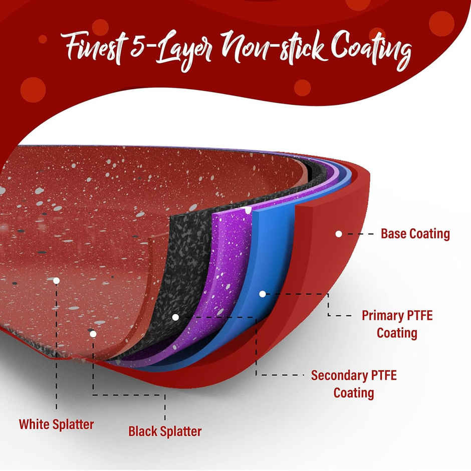 Wonderchef Tivoli Cookware Set Red