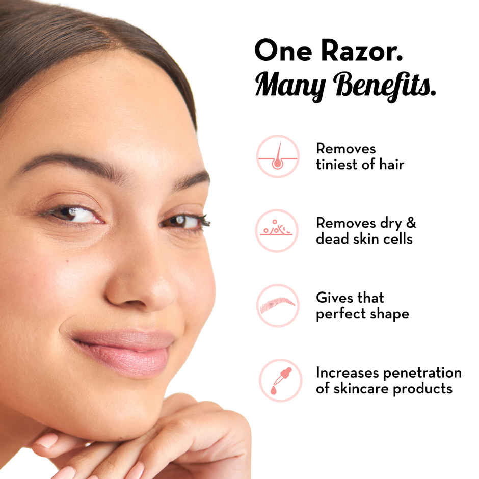 Plush Foldable Face Razor For Women Easy, Painless & Gentle On Skin Facial Hair Removal