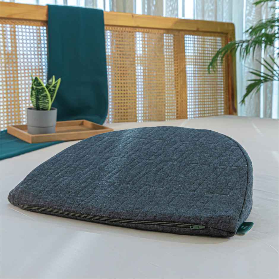 The White Willow Pregnancy Pillow | Memory Foam Wedge Cushion for Belly & Side Sleep Support - Grey