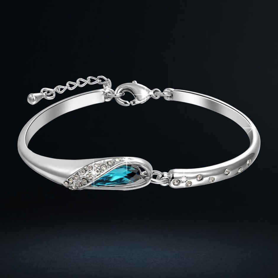 YouBella Fancy Party Wear Jewellery Silver Plated Charm Bracelet for Women (YBCRS - BRACELET - 92003B)