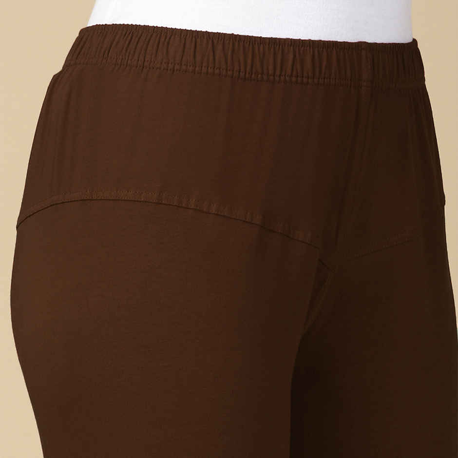 PYNK By Lux Cozi Women Ultra Soft 360 Stretch Premium Cotton Churidar Leggings | Brown | Free Size