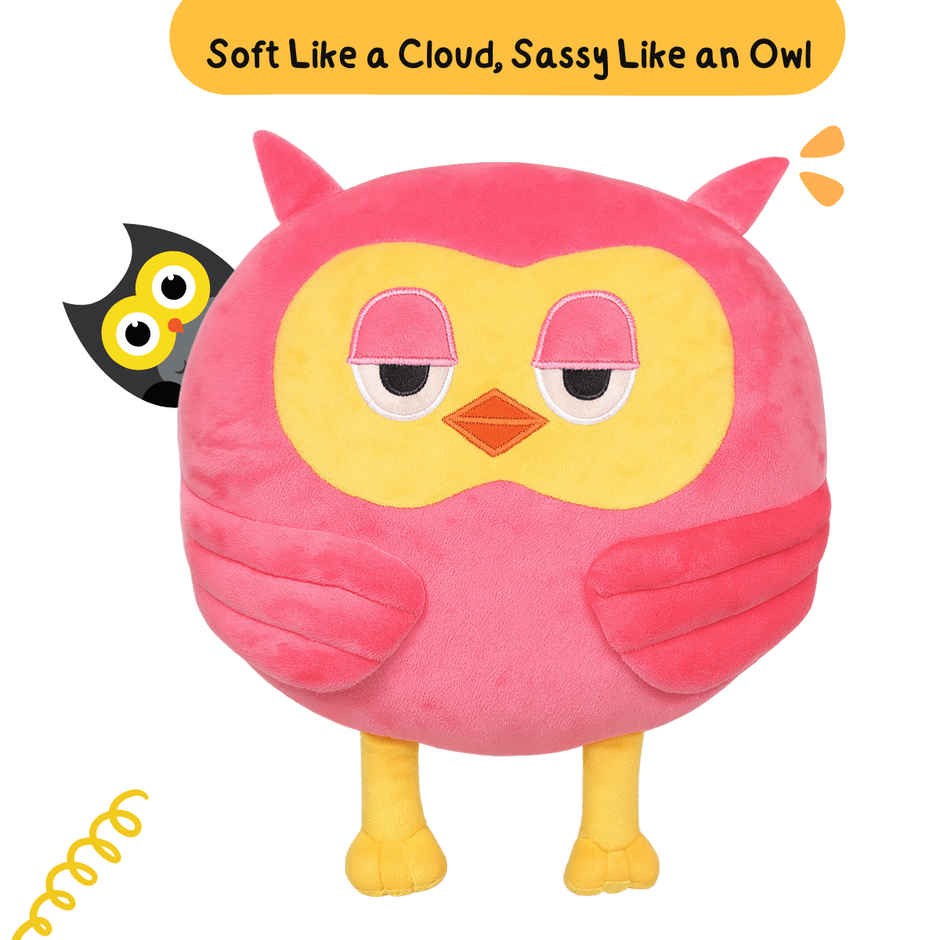 Toytales Cute Owl Soft Toy | Plushie Stuffed Bird Animal | Toys For Kids | Birthday Gift