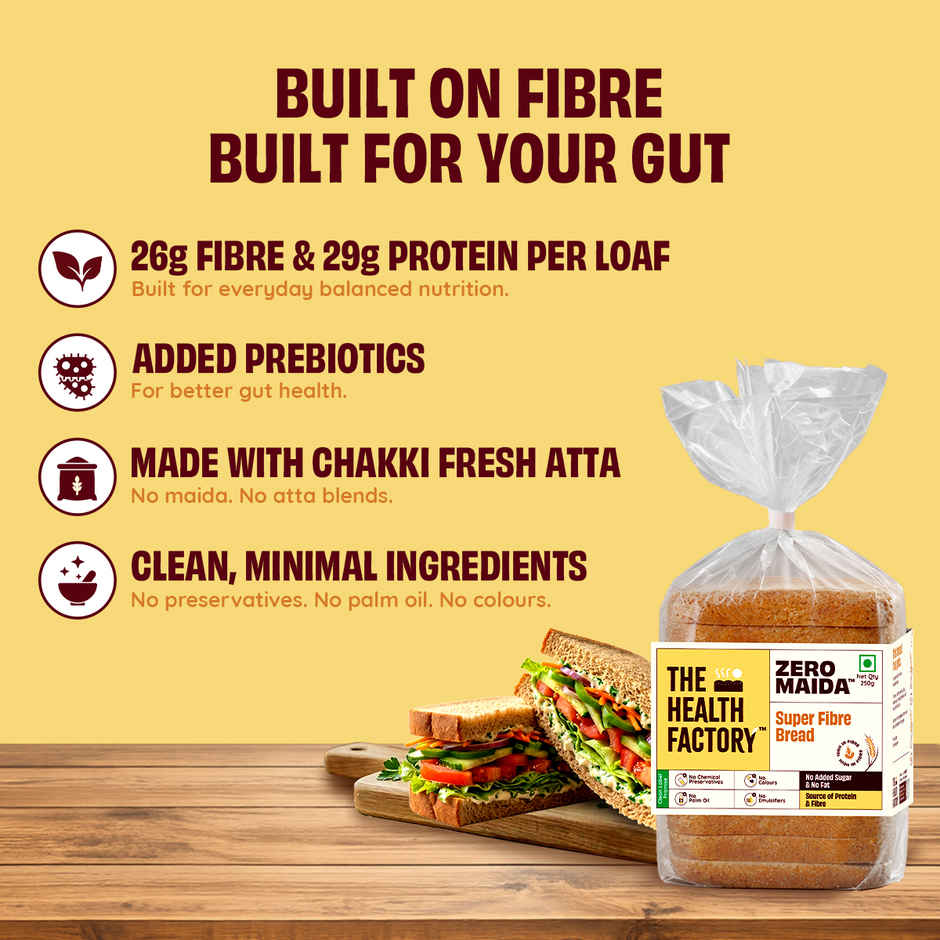 The Health Factory Zero Maida Super Fibre Bread
