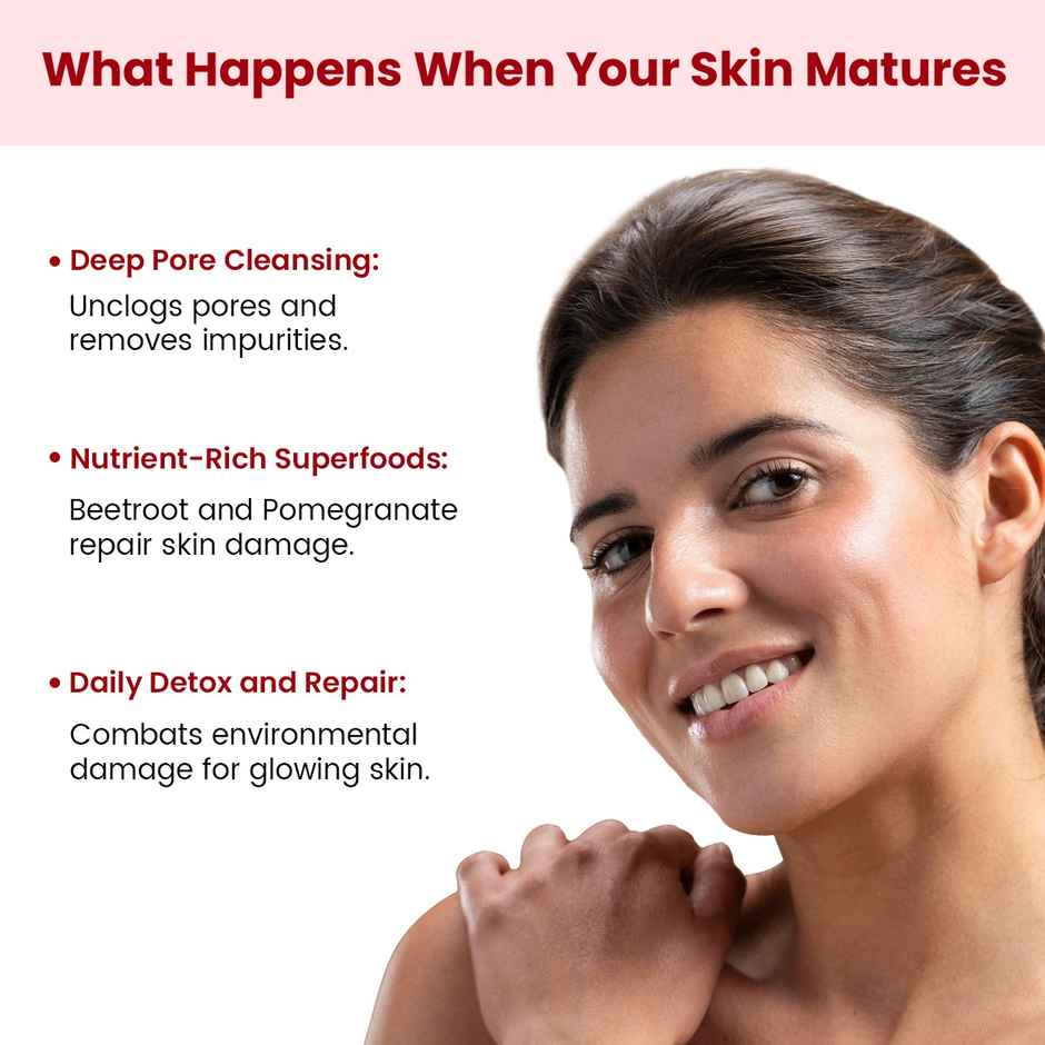 The Skin Story Foaming Face Wash Cleanses Pores Controls Oil & Anti-Aging - Beetroot Sulphate Free