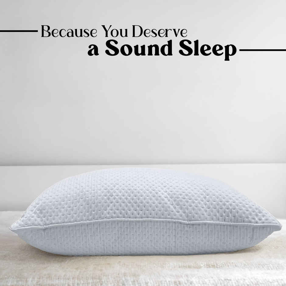 Sassoon Laika Microfiber Quilted Pillow (Blue)