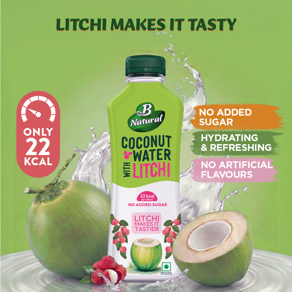 B Natural Coconut Water with Litchi