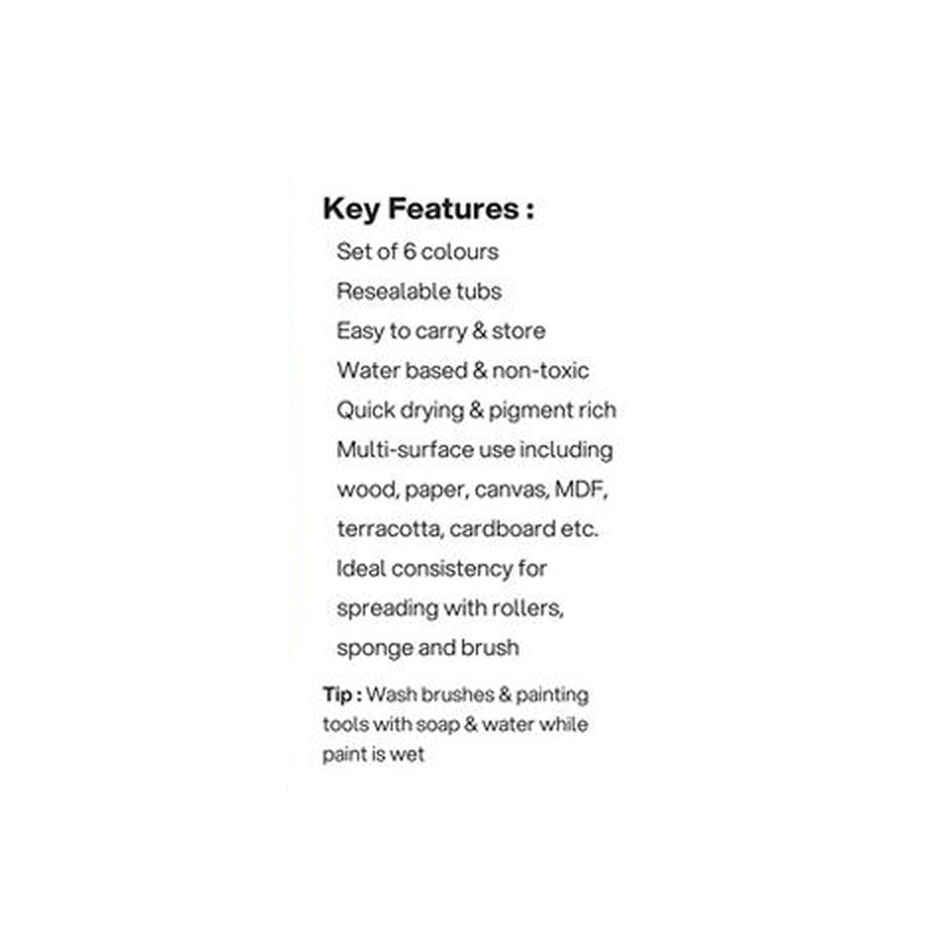 Itsy Bitsy Mini Paint Tubs Chalk Paint Pastel 6 ml x 6 shades LB