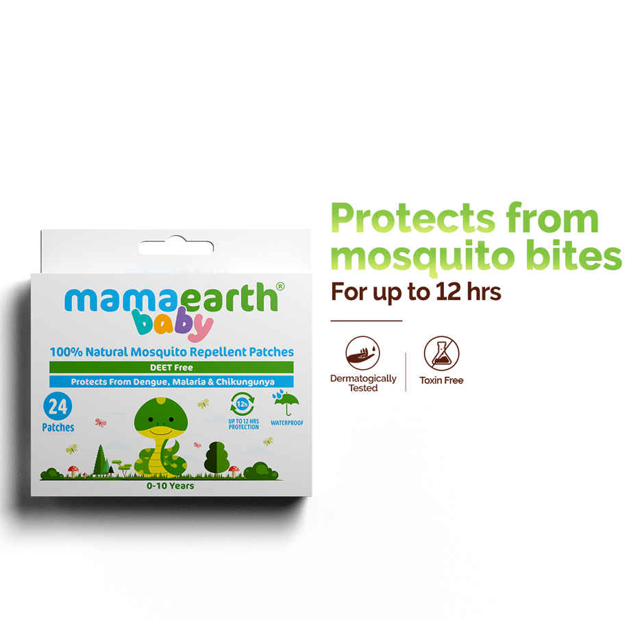 Mamaearth Mosquito Repellent Patches For Kids | White | 0 - 10 years Combo