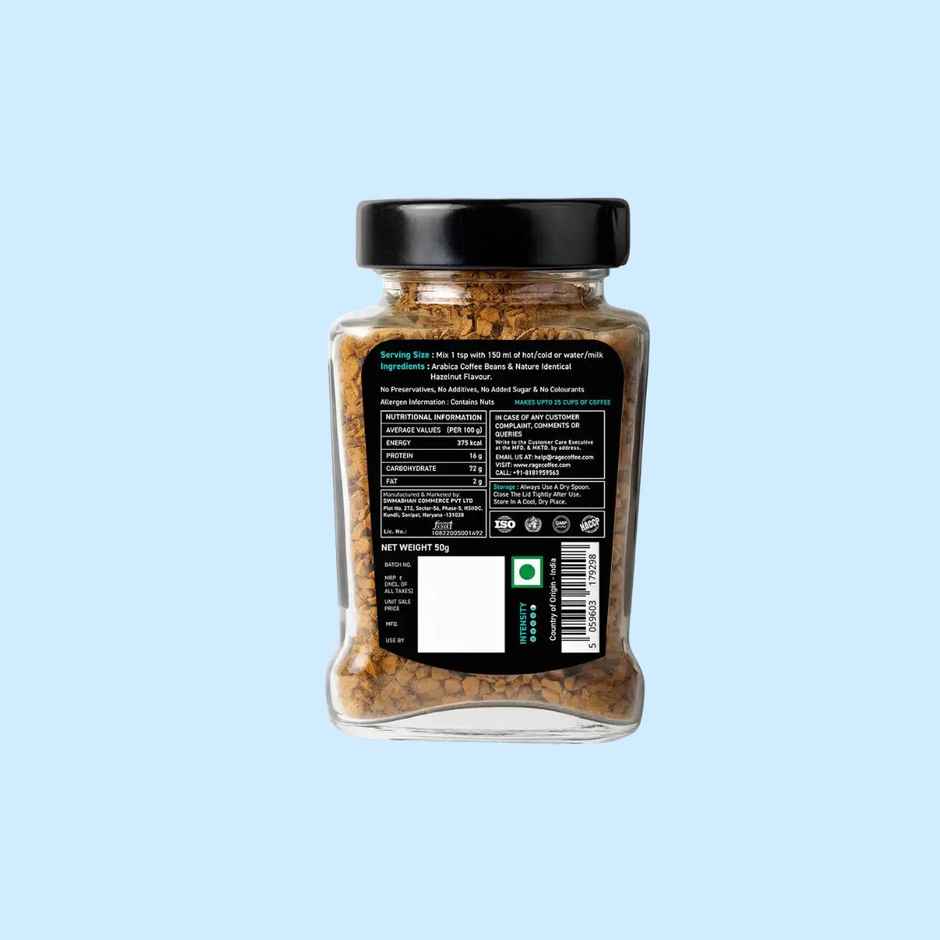 Rage Coffee Irish Hazelnut - Premium Arabica Instant Coffee
