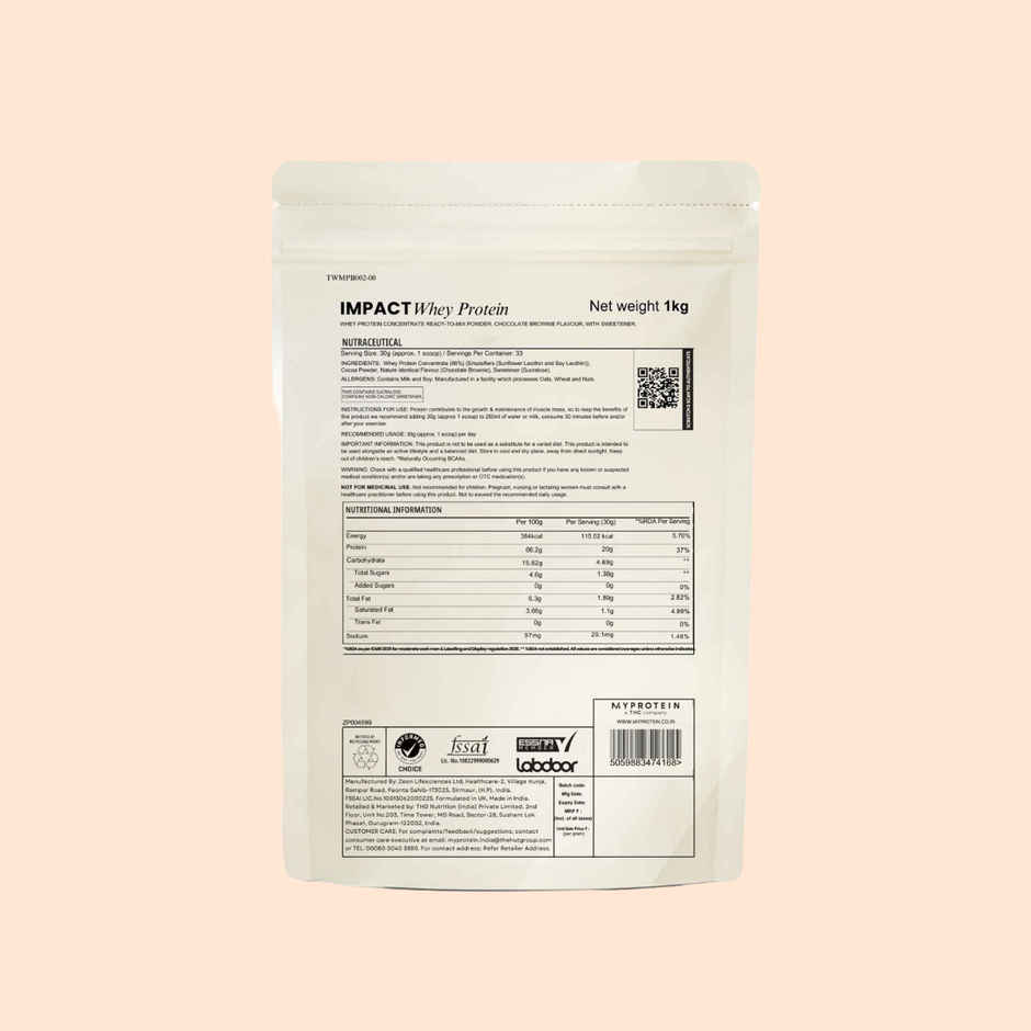 Myprotein Impact Whey Protein Powder | Chocolate Brownie