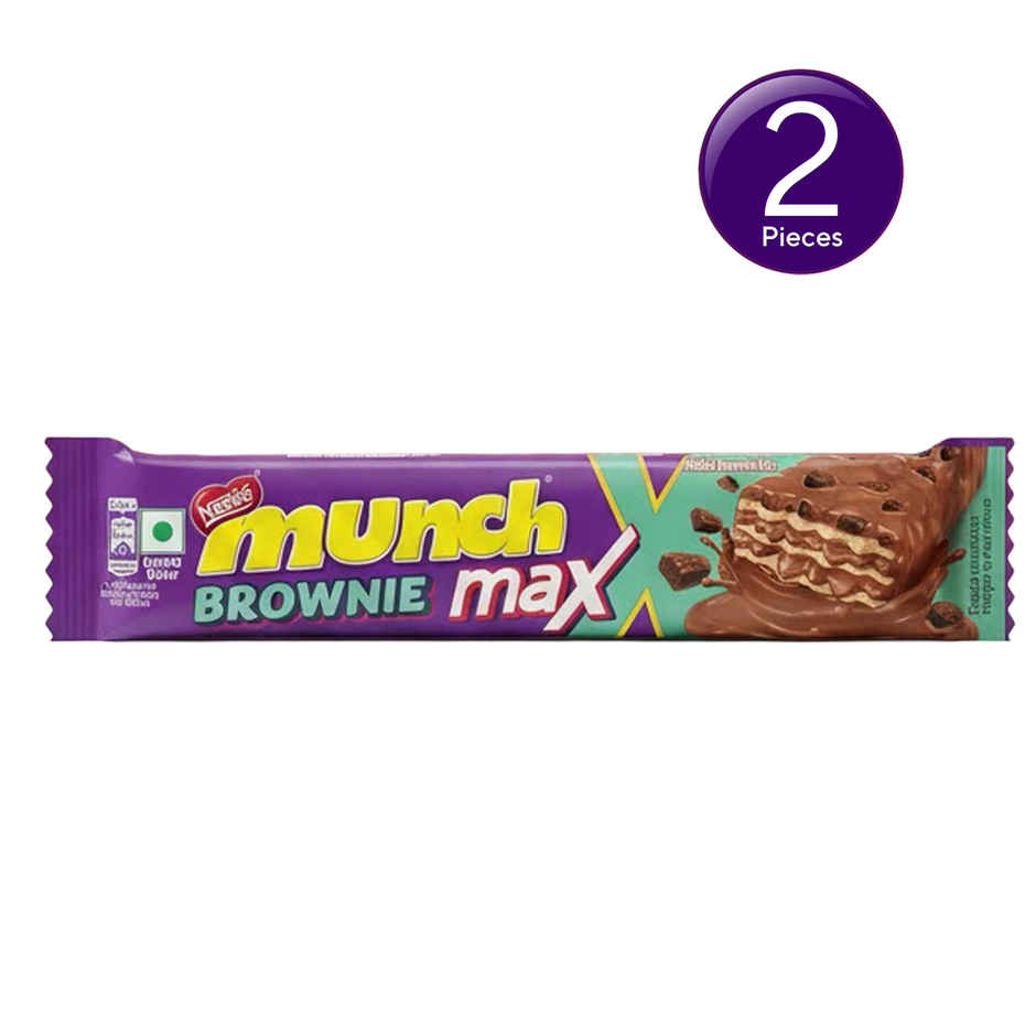 Nestle Munch Max Brownie Crunchy Wafer With Cocoa Brownie Bits Combo