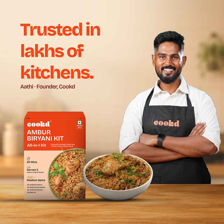 Cookd Ambur Biryani Kit - Ready to Cook | Short Grain