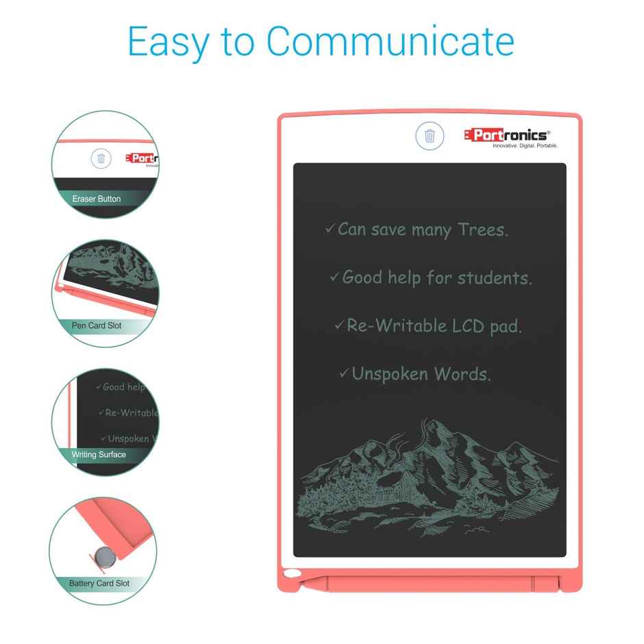 Portronics Ruffpad 8.5 Inch Re-Writable Lcd Pad