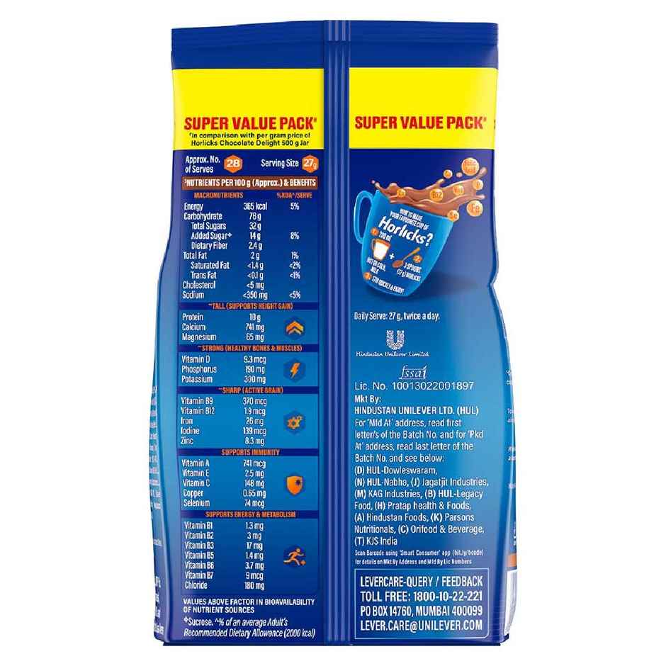 Horlicks Chocolate Drink Mix | For 5+ years Kids