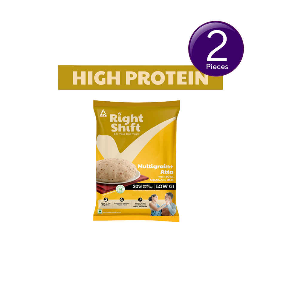 Right Shift High Protein Multigrain + Atta | High fibre, Low GI | 18 g - 4 rotis