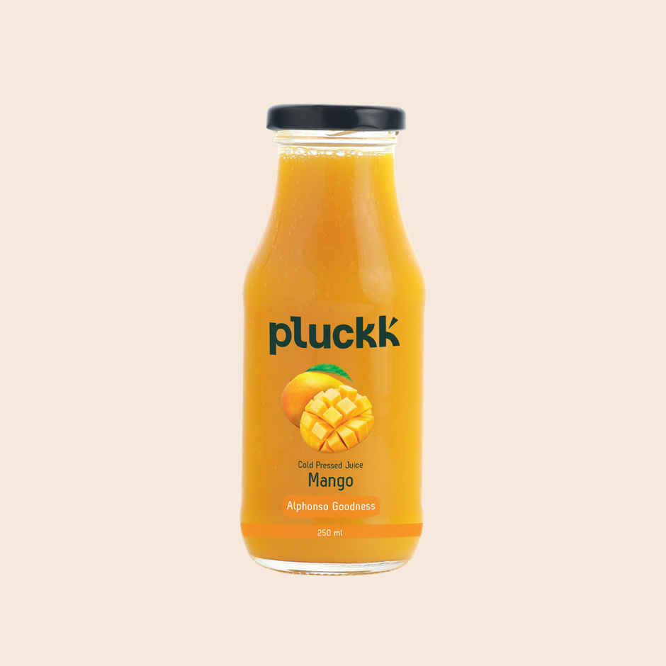 Pluckk Cold Pressed Extracted Mango Juice | No Preservatives | No Added Sugar
