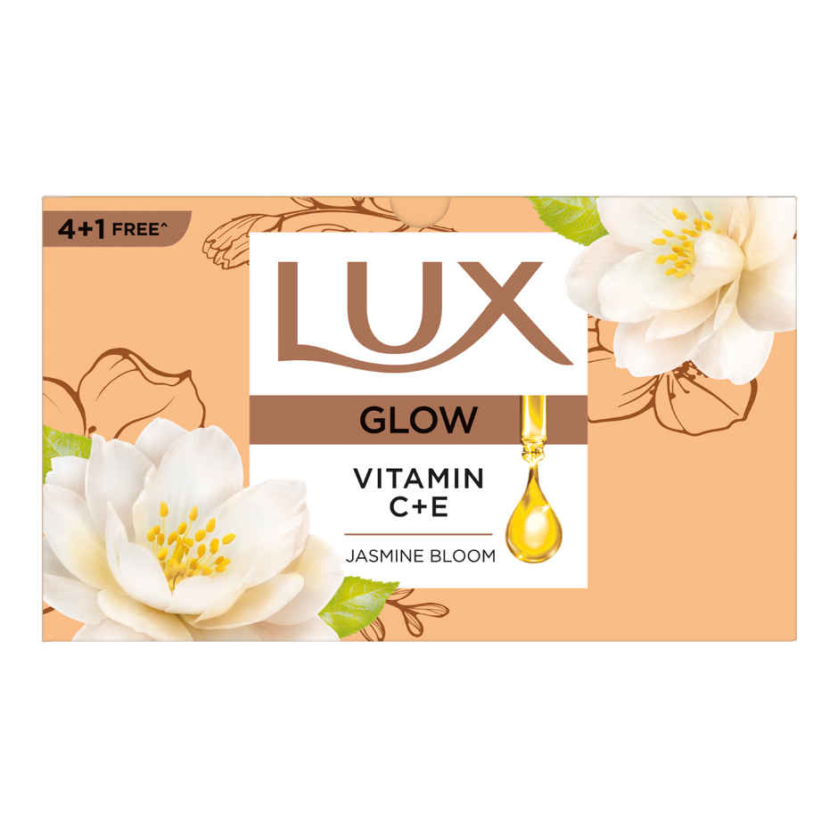 LUX Jasmine Bloom Glowing Bathing Soap Bar with Vitamin C & E For Visibly Glowing Skin