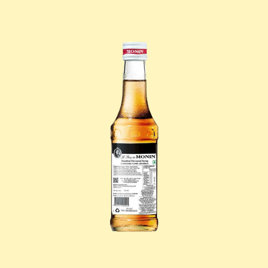 Monin Hazelnut Syrup For Coffee, Shakes And Mocktails