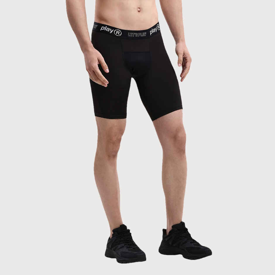 PlayR Men's Training Skin Shorts 95% Polyester 5% Spandex | Black - L