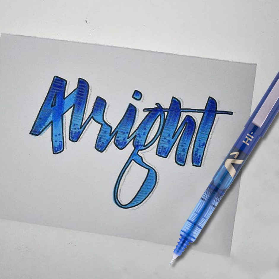 Pilot Hi-Techpoint V7 Roller Pen 4 Blue +1 Black - 5 Pieces