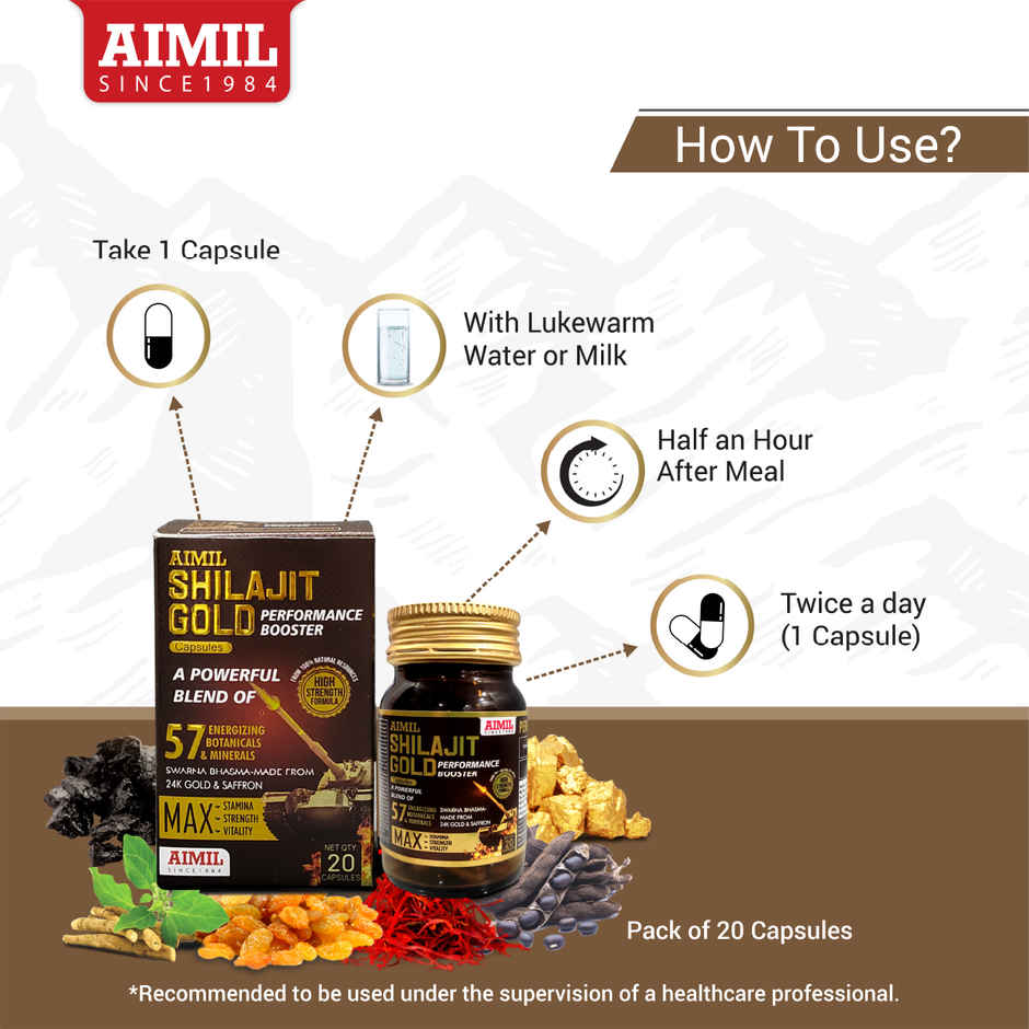 Aimil Shilajit Gold Capsule