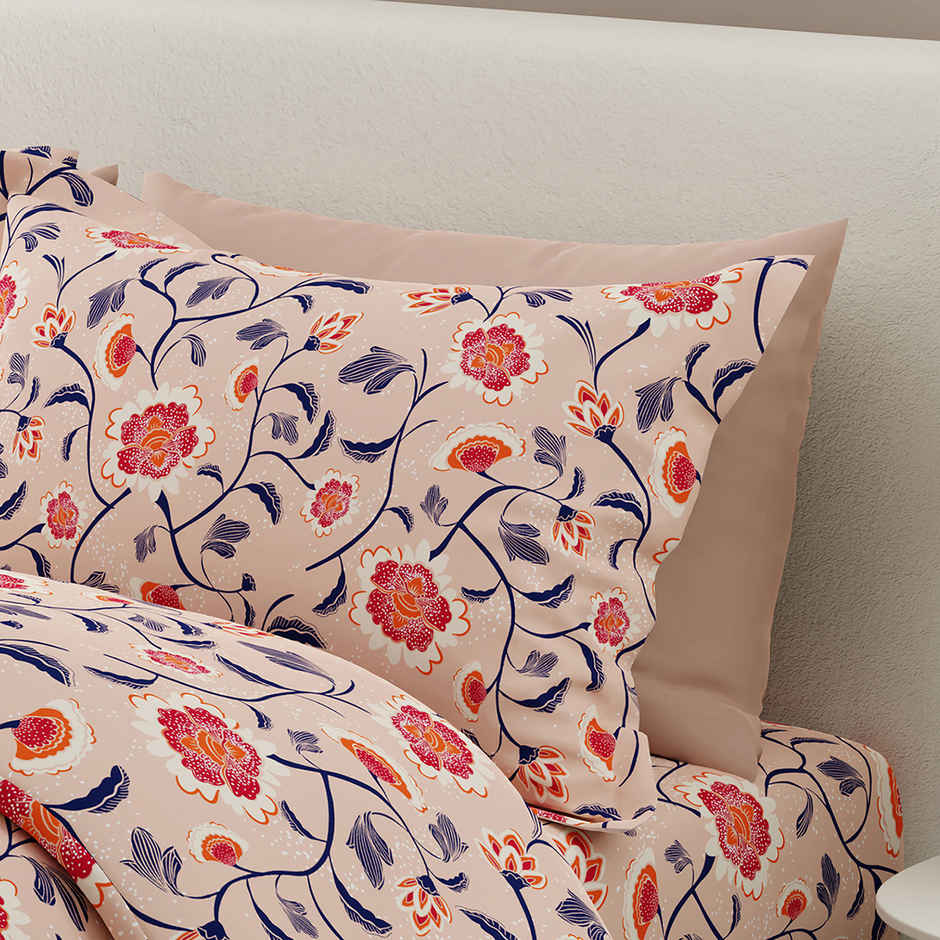 Boutique Living Siesta Egyptian Cotton 200 TC Pink King Bedsheet with 2 Pillow Covers