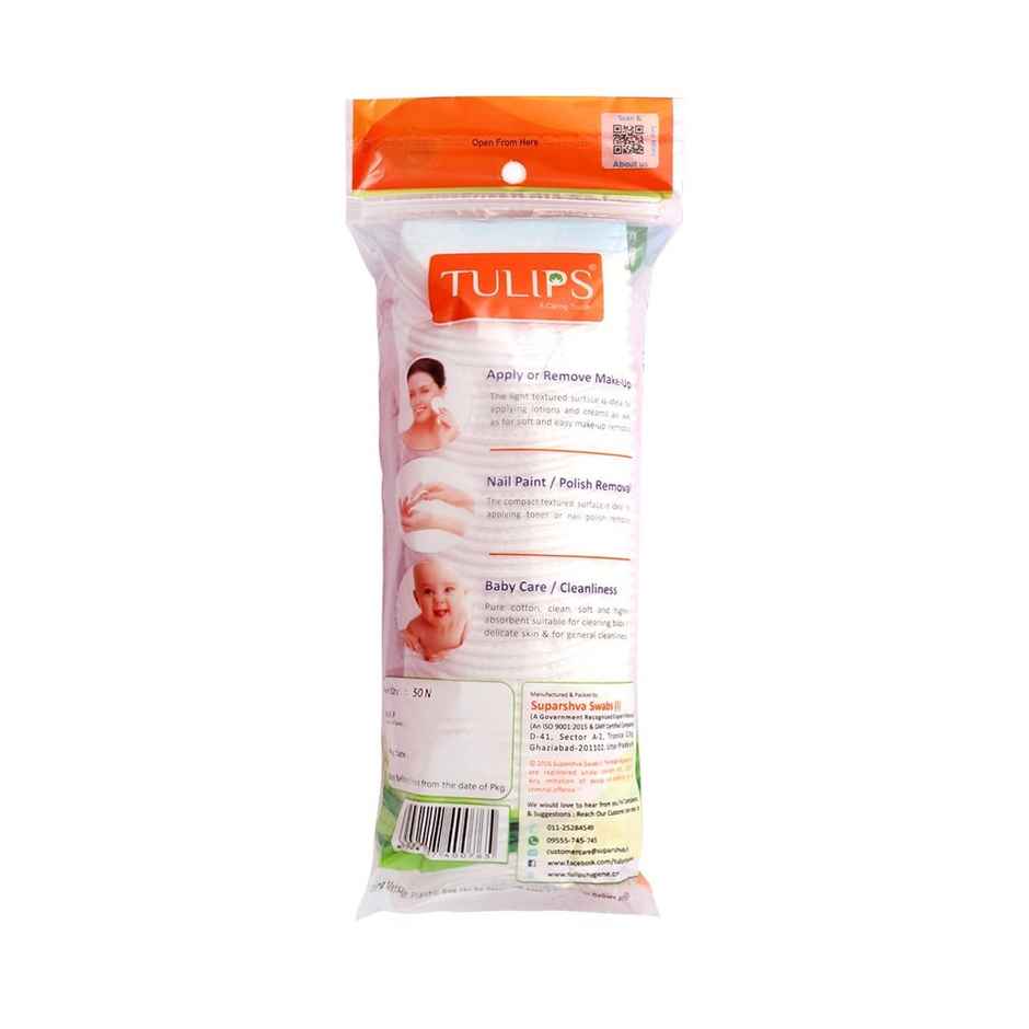 Tulips White Cotton Pads