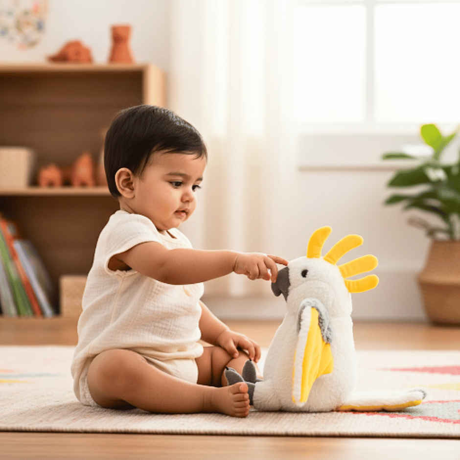 Toytales Cockatoo Parrot Soft Toy | Plushie | Cute Stuffed Bird Animal