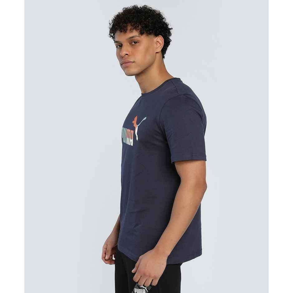 Puma Men s Graphic No. 1 Logo Tee | Blue | L