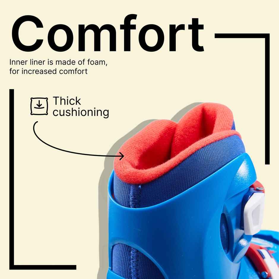 Decathlon | Oxelo Kids Skating Shoes Inline Size Adjustable | Blue - UK1.5 - UK3