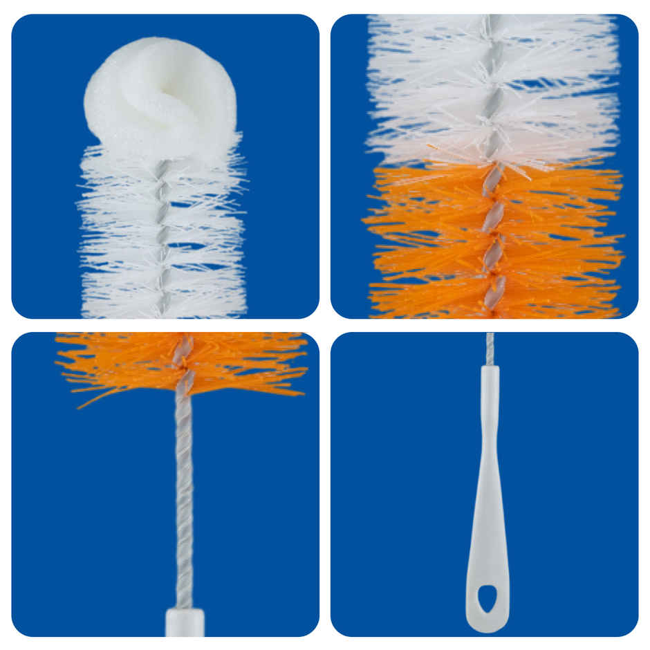 Gebi Bottle Brush With Sponge | Assorted Combo