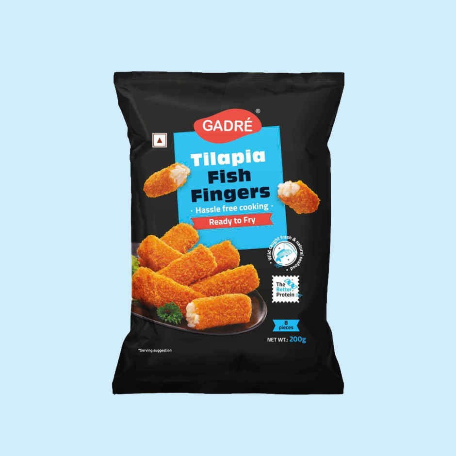 Gadre Tilapia Fish Fingers | No Added Preservatives | Frozen Seafood | Ready To Fry Non Veg Snack