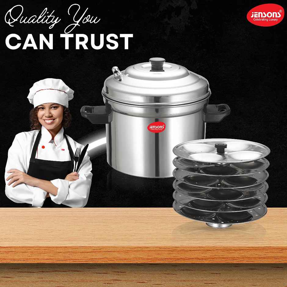 Jensons idly cooker with 24 idly Plate