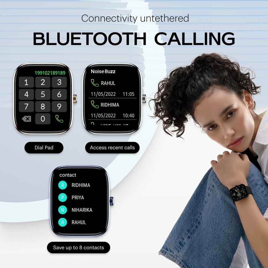 Noise Colorfit Thrive Smartwatch, 1.85'' Display with BT Calling, Music Playback & Voice Assistance Smartwatch - Coral Pink