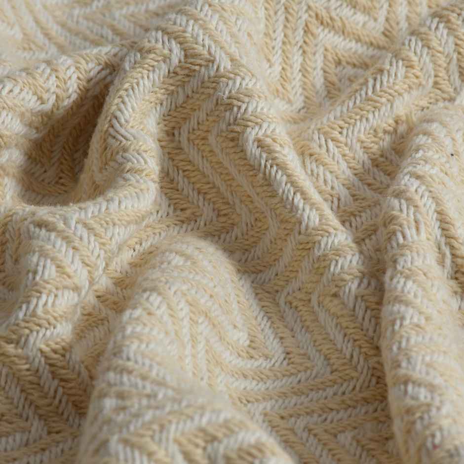 Sashaa World Chevron Sofa Throw With Tassels