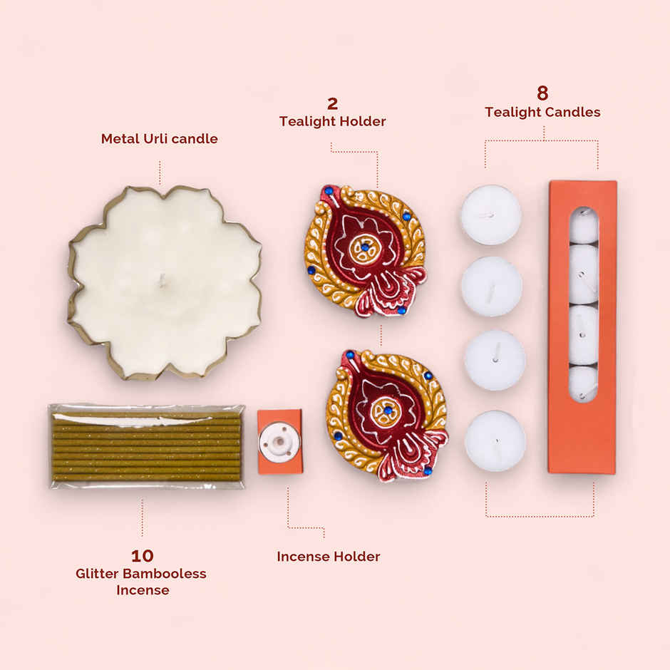 Light & Fragrance Urli Candle Festive Gift Box | Gift Hampers | Iris