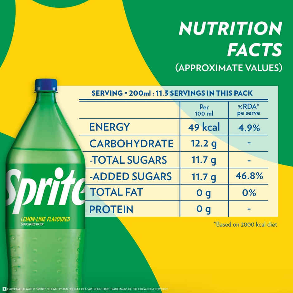 Sprite Lemon and Lime Soft Drink | Crisp & Refreshing