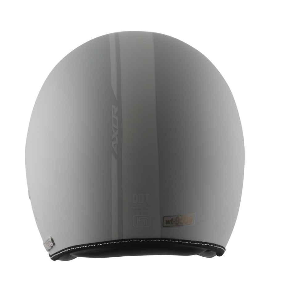 Axor Retro Jet Euro Globe Isi Ece And Dot Certified Open Face Helmet - Dull Cool Grey Helmet - M