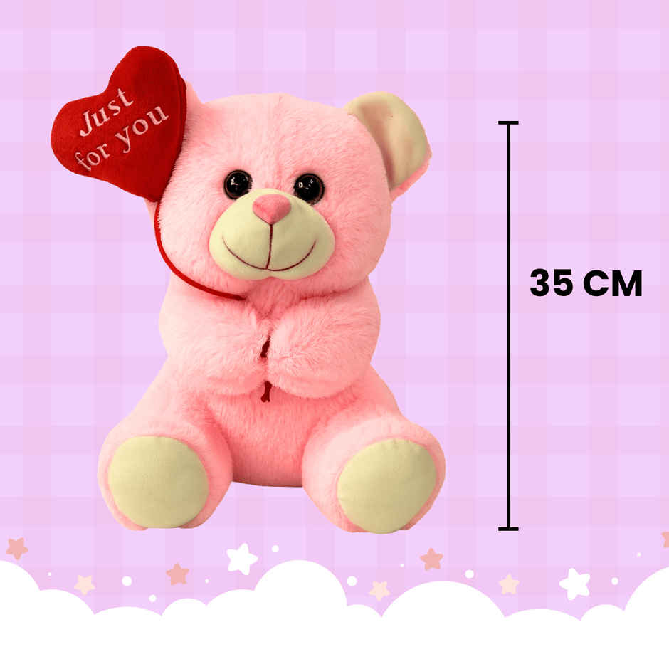 Toytales Teddy Bear | Plush Toy | Gift For Kids | Soft Toy | Baby Gifts | Cute Toy|Pink 30 cm